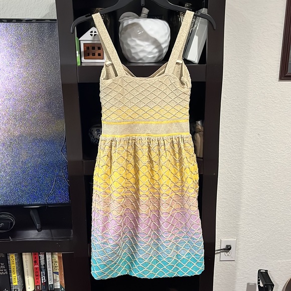 Missoni Dress 44 Gold Ombré Knit Patterned Sheath - Picture 11 of 11